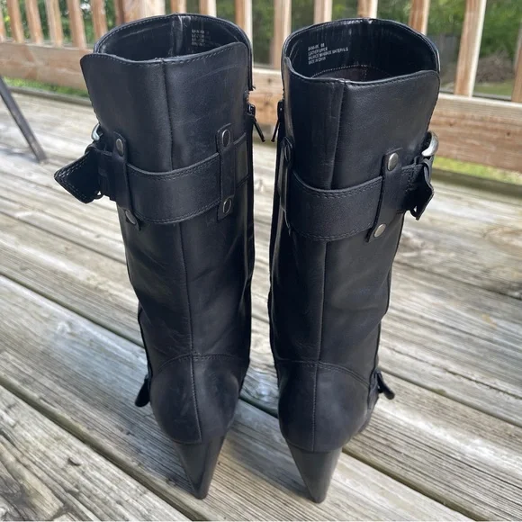 Kelly & Katie tall leather boots with silver buckle Size 8 - Picture 5 of 10